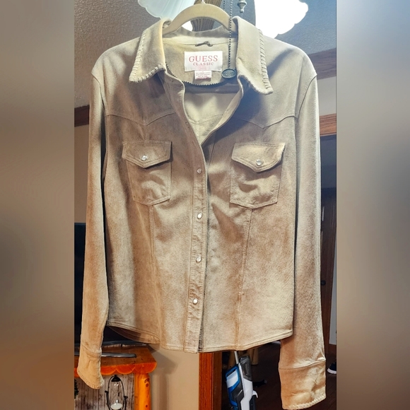 Y2K VINTAGE Guess suede jacket - Picture 1 of 5